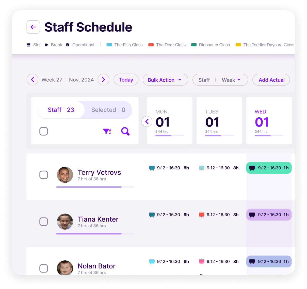 1 Staff Schedule